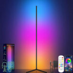 RGB LED Corner Floor Lamp with Music Sync – App & Remote Controlled